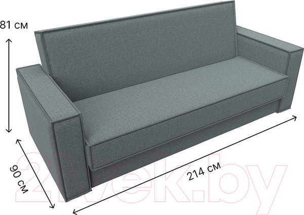 Изображение товара Диван Лига Диванов Куба книжка / 122059 (рогожка амур серый)