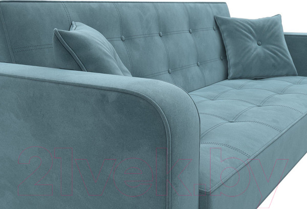 Изображение товара Диван Лига Диванов Тур книжка / 121775 (велюр бирюзовый)