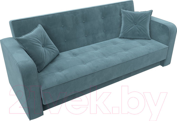 Изображение товара Диван Лига Диванов Тур книжка / 121775 (велюр бирюзовый)
