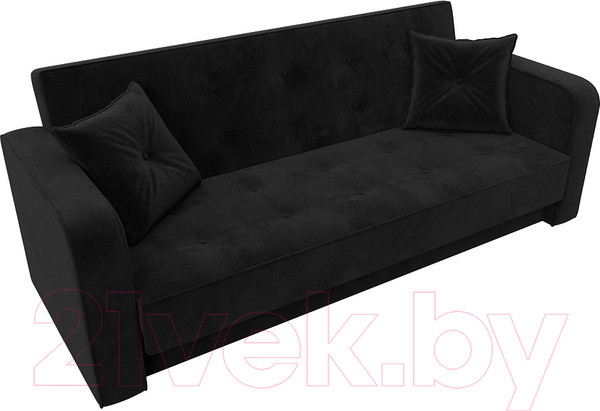 Изображение товара Диван Лига Диванов Тур книжка / 121779 (велюр черный)
