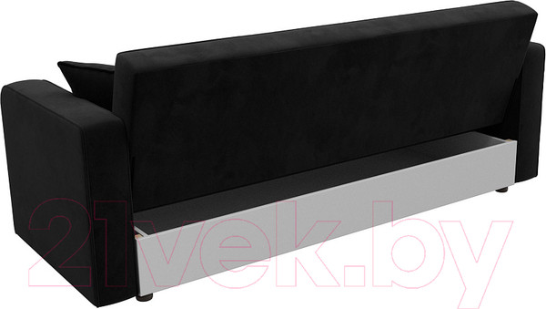 Изображение товара Диван Лига Диванов Тур книжка / 121779 (велюр черный)