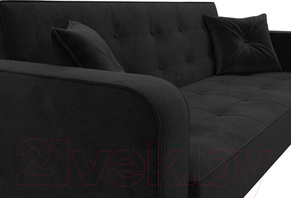 Изображение товара Диван Лига Диванов Тур книжка / 121779 (велюр черный)