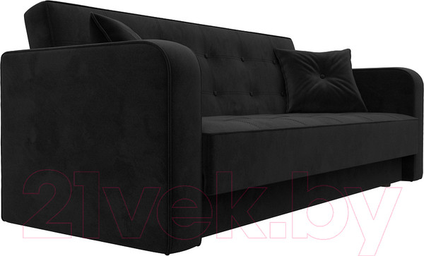 Изображение товара Диван Лига Диванов Тур книжка / 121779 (велюр черный)