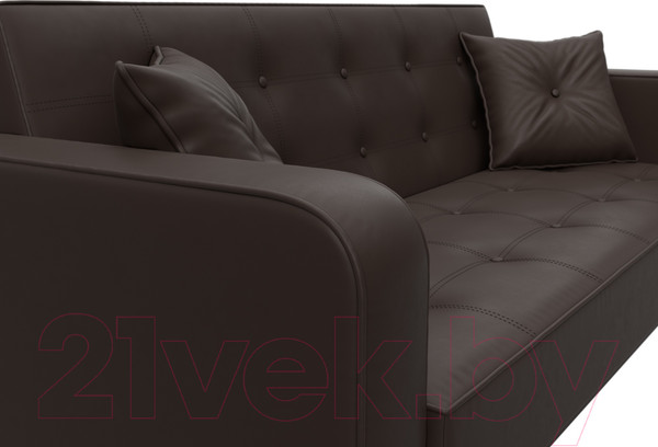 Изображение товара Диван Лига Диванов Тур книжка / 121788 (экокожа коричневый)