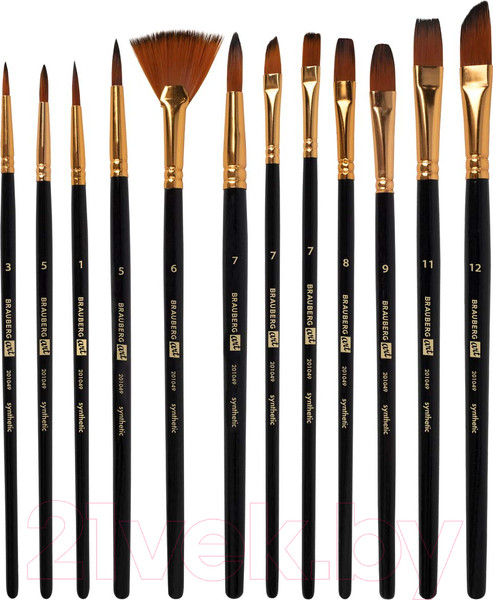 Изображение товара Набор кистей Brauberg Art Debut / 201049 (12шт)