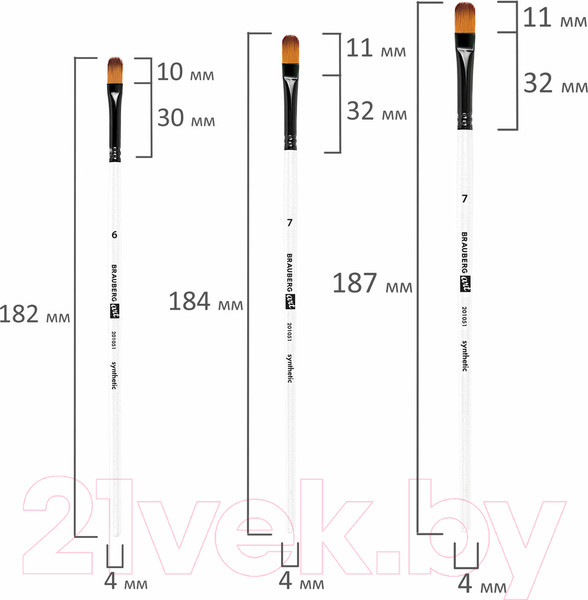 Изображение товара Набор кистей Brauberg Art Debut / 201051 (12шт)