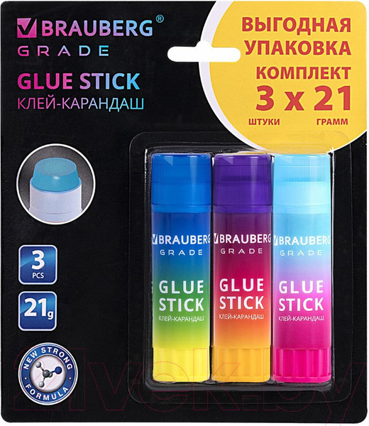 Изображение товара Клей-карандаш Brauberg Grade / 271248 (3шт)