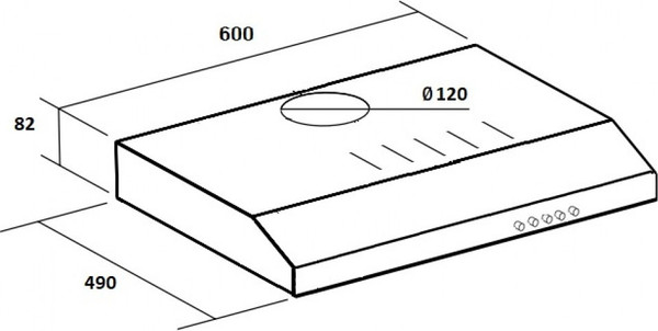 Изображение товара Вытяжка плоская Schtoff C1-T600 WH