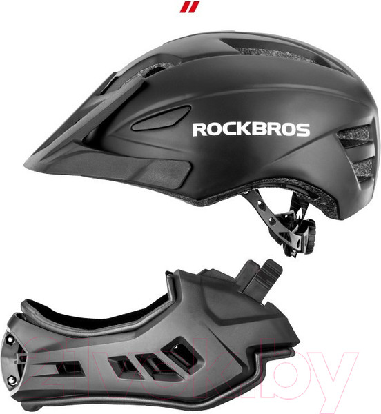 Изображение товара Защитный шлем RockBros TT-018 (р.48-58см, черный)