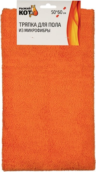 Изображение товара Салфетка хозяйственная Рыжий кот Тряпка для пола / 108918 (оранжевый)