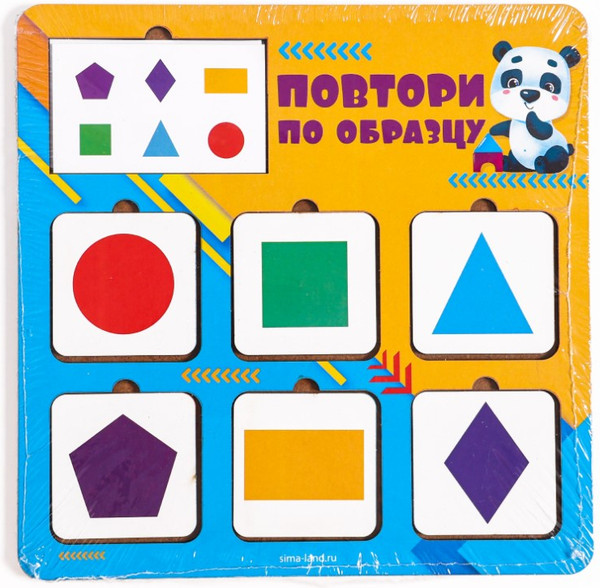 Изображение товара Развивающая игра Лесная мастерская Головоломка. Повтори по образцу. Геометрические фигуры 10459008