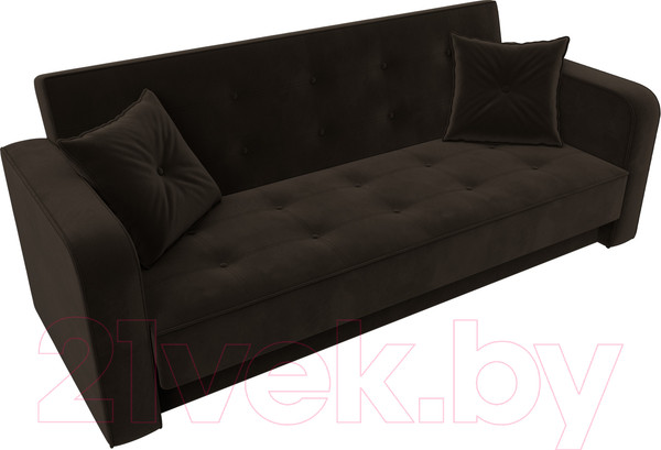 Изображение товара Диван Лига Диванов Тур книжка / 121784 (микровельвет коричневый)