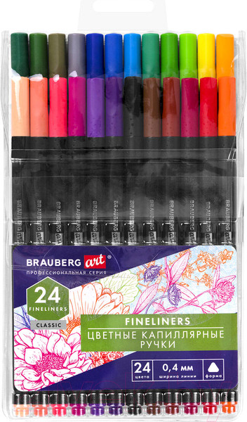 Изображение товара Набор капиллярных ручек Brauberg Art Classic / 144148 (24шт)