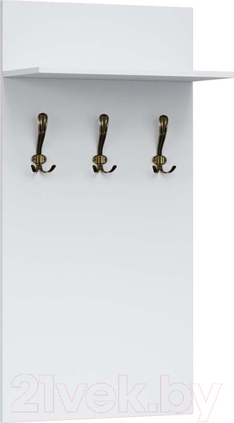 Изображение товара Вешалка для одежды Империал Лацио 60 (белое дерево/бронза)