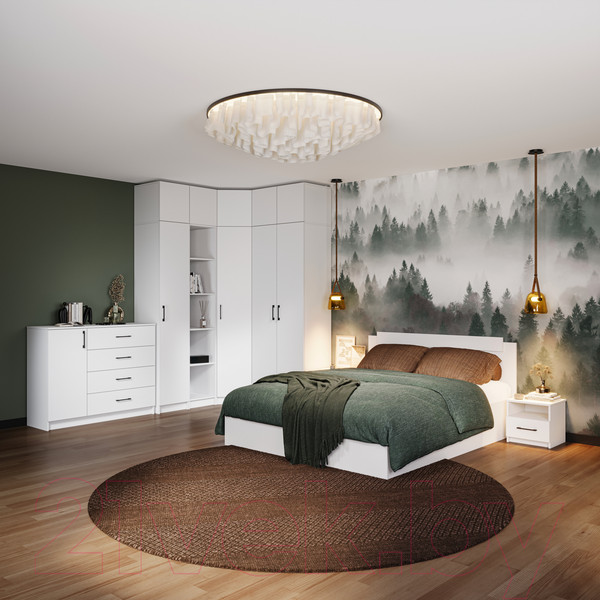 Изображение товара Комплект прикроватных тумб Империал Чикаго Вайт (белый)