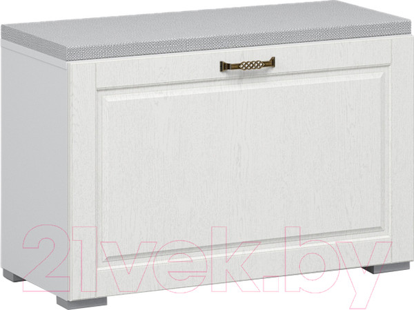 Изображение товара Тумба в прихожую Империал Лацио 80 (белое дерево/бронза)