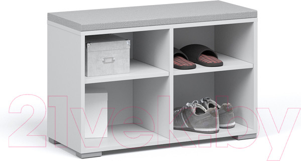 Изображение товара Тумба в прихожую Империал Лацио 80 (белое дерево/бронза)