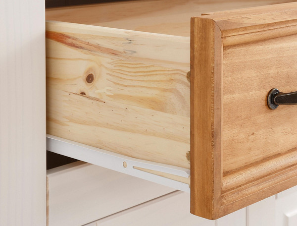 Изображение товара Шкаф с витриной Dipriz Landhouse Д.30004.1 (сосна, белый/бейц отто)