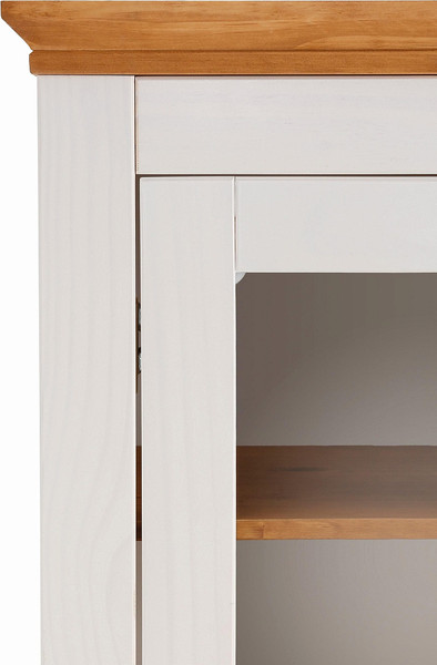 Изображение товара Шкаф с витриной Dipriz Landhouse Д.30004.1 (сосна, белый/бейц отто)