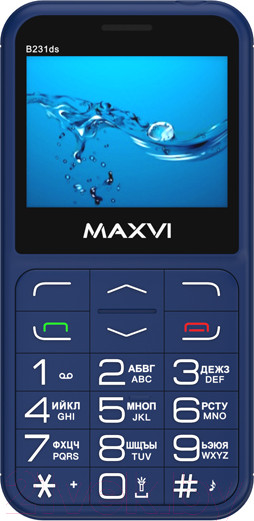 Изображение товара Мобильный телефон Maxvi B231ds (синий)