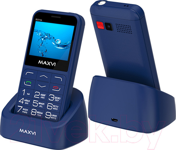 Изображение товара Мобильный телефон Maxvi B231ds (синий)