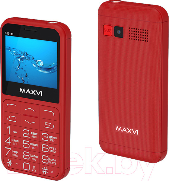 Изображение товара Мобильный телефон Maxvi B231ds (красный)