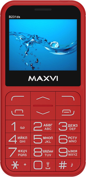 Изображение товара Мобильный телефон Maxvi B231ds (красный)