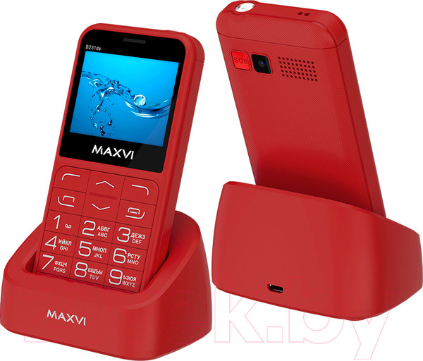Изображение товара Мобильный телефон Maxvi B231ds (красный)
