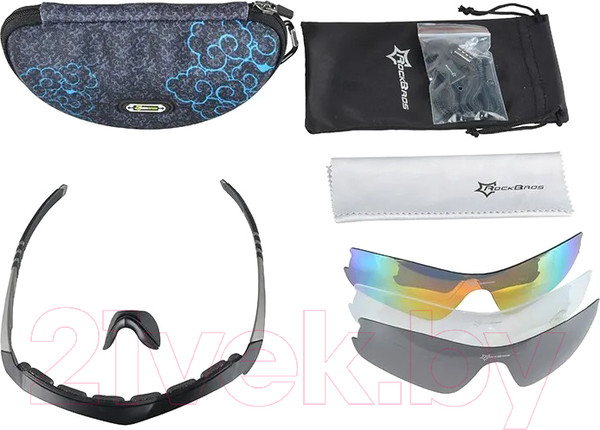 Изображение товара Очки солнцезащитные RockBros 10035 (черно-зеленый)