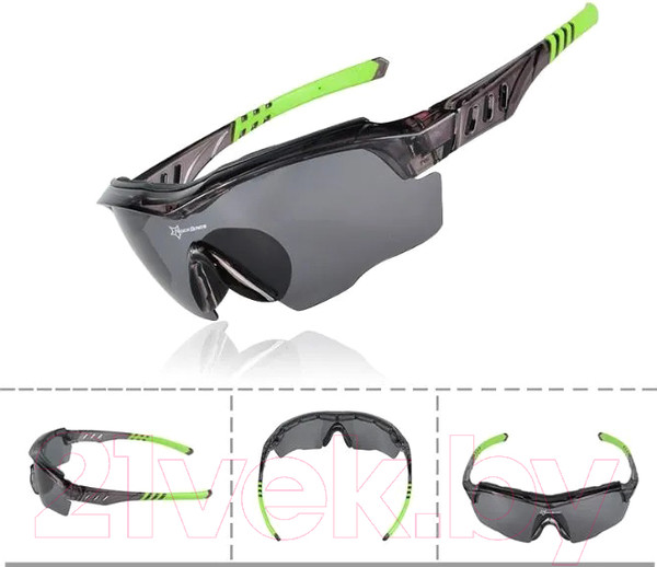 Изображение товара Очки солнцезащитные RockBros 10035 (черно-зеленый)