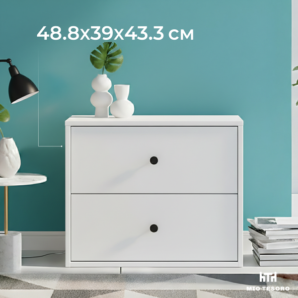Изображение товара Прикроватная тумба Mio Tesoro Мини 2 ящика 2.07.03.050.1 (белый)