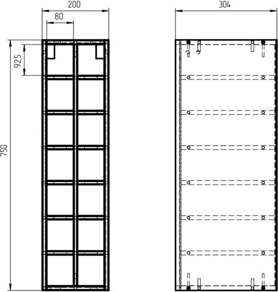Изображение товара Шкаф навесной для кухни Dipriz Д.73064.1 (дуб)