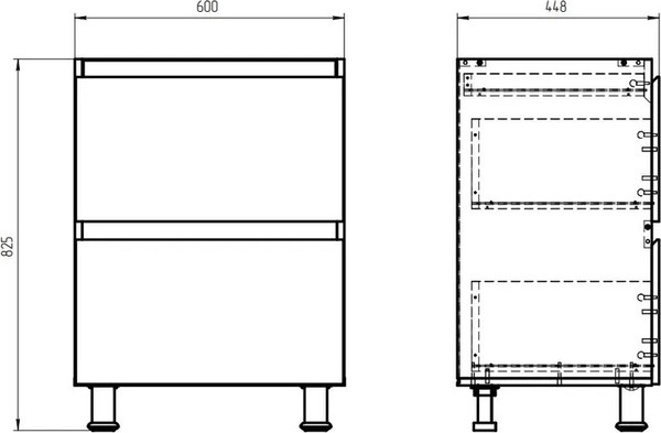 Изображение товара Шкаф-стол кухонный Dipriz Д.70092.1 (белый)