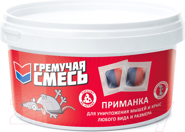 Изображение товара Средство для борьбы с вредителями Гремучая смесь Тестобрикеты (500г)