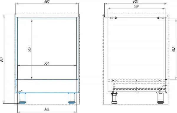 Изображение товара Шкаф под духовку Dipriz Д.70086.1 (белый/хром)