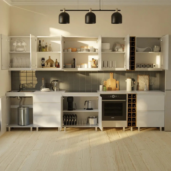 Изображение товара Шкаф под духовку Dipriz Д.70086.1 (белый/хром)