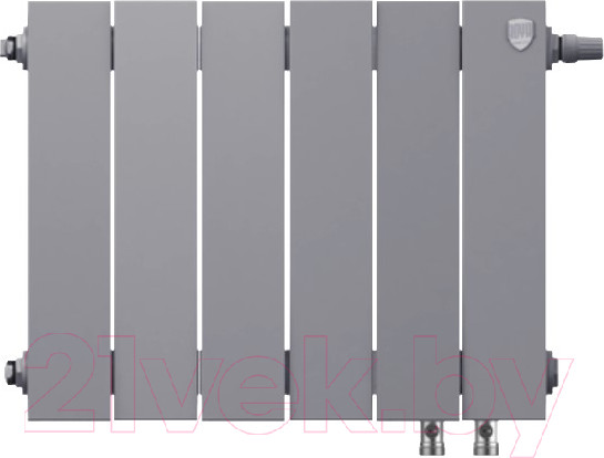 Изображение товара Радиатор биметаллический Royal Thermo PianoForte 300 VDR Silver Satin (6 секций)