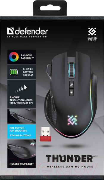 Изображение товара Мышь Defender Thunder GM-213 / 52213 (черный)
