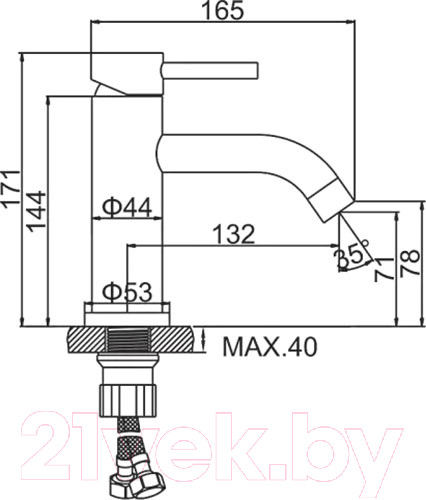 Изображение товара Смеситель Ledeme L71006X