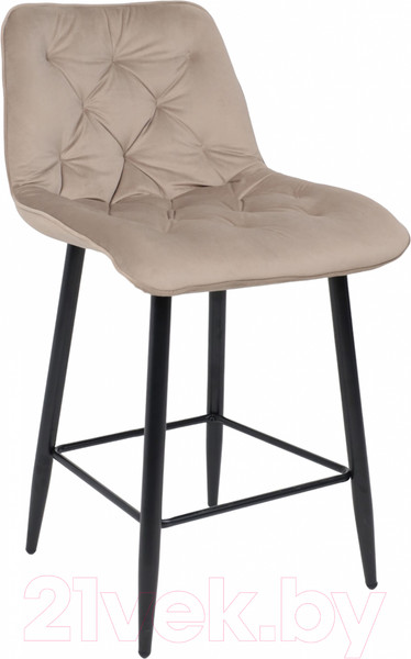 Изображение товара Стул барный AksHome Vito (бежевый велюр HLR-08/черный)