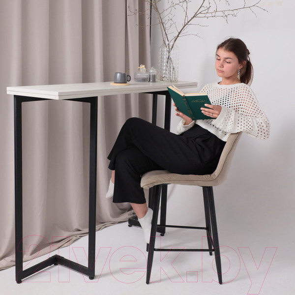 Изображение товара Стул барный AksHome Vito (бежевый велюр HLR-08/черный)