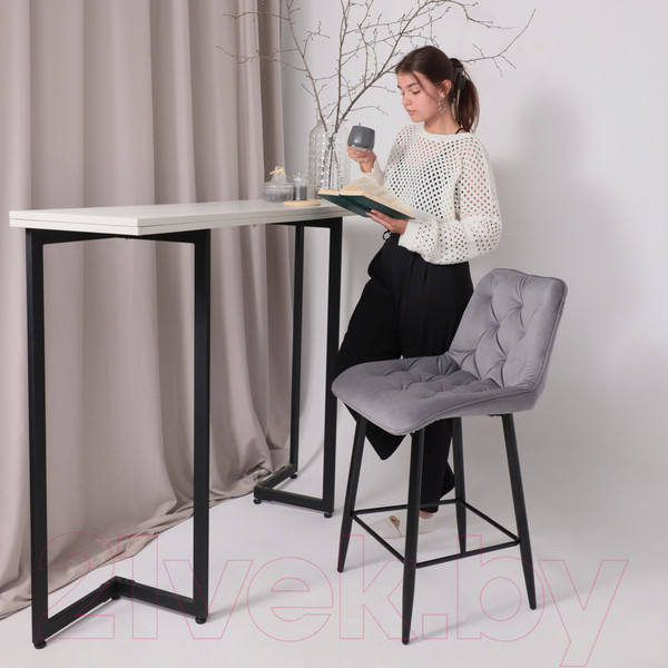 Изображение товара Стул барный AksHome Vito (светло-серый велюр HLR-20/черный)