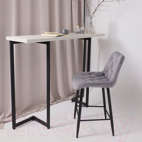 Изображение товара Стул барный AksHome Vito (светло-серый велюр HLR-20/черный)