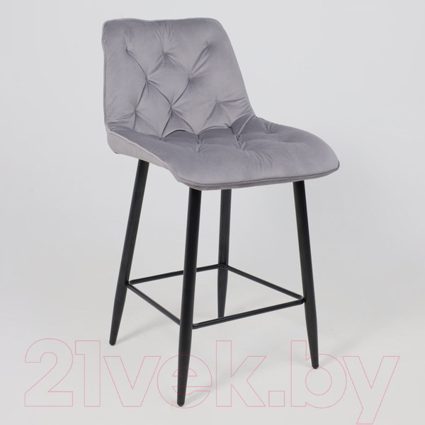 Изображение товара Стул барный AksHome Vito (светло-серый велюр HLR-20/черный)