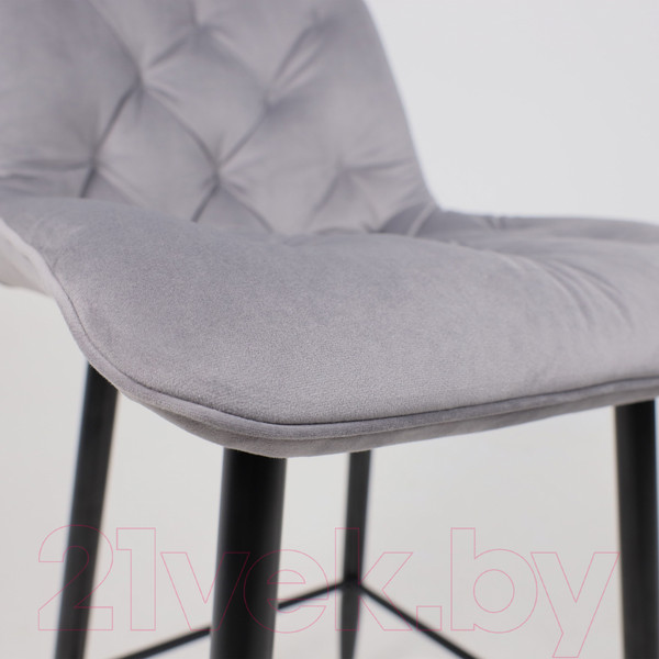Изображение товара Стул барный AksHome Vito (светло-серый велюр HLR-20/черный)