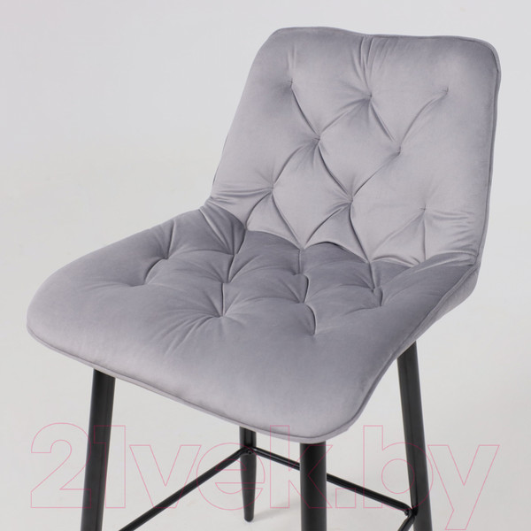 Изображение товара Стул барный AksHome Vito (светло-серый велюр HLR-20/черный)