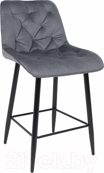 Изображение товара Стул барный AksHome Vito (серый велюр HLR-21/черный)