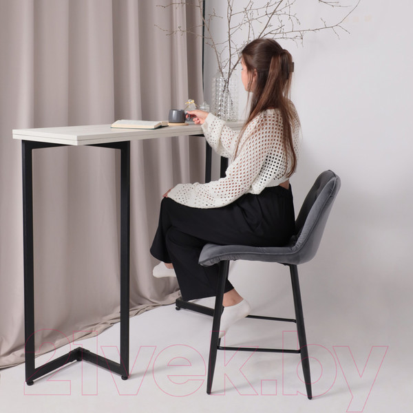 Изображение товара Стул барный AksHome Vito (серый велюр HLR-21/черный)