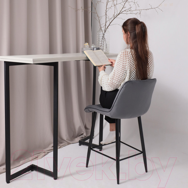 Изображение товара Стул барный AksHome Vito (серый велюр HLR-21/черный)