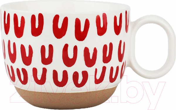 Изображение товара Чашка AksHome Love Print (красный принт)